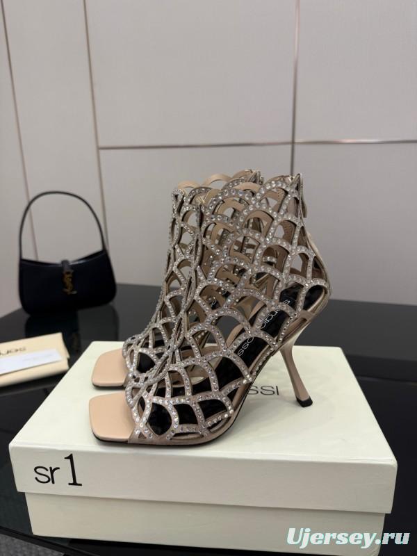Sergio Rossi Mermaid Sandals 2025/SS Collection with Fishnet Design - KFY00470