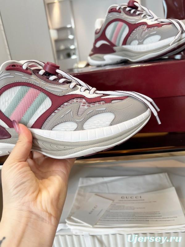 Gucci 2025 SS Collection 2.0 Sneakers with Reflective Stripes and Retro Design - AS00450