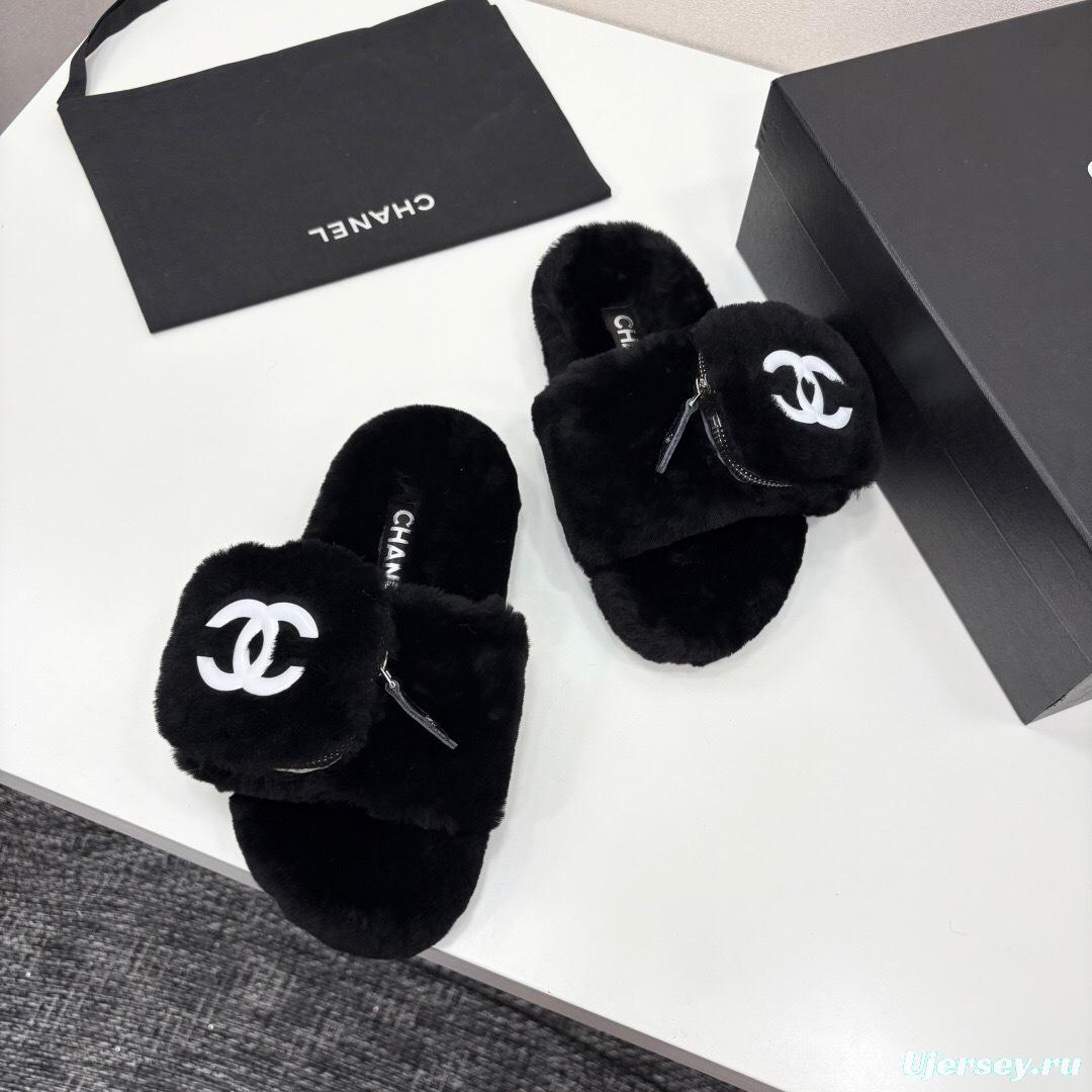 Chanel 2025 SS New Color Fur Slippers - LY00270
