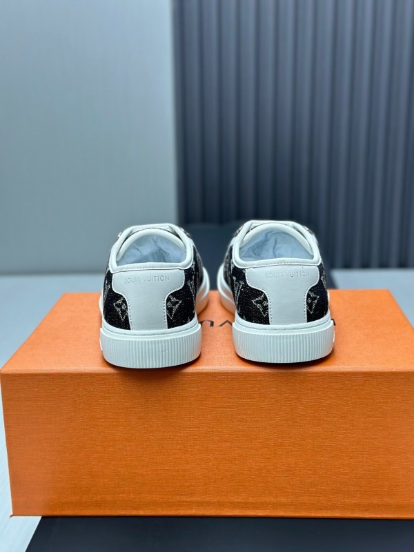 Louis Vuitton Time Out Series Monogram Animal Print Casual White Sneakers - AS00260