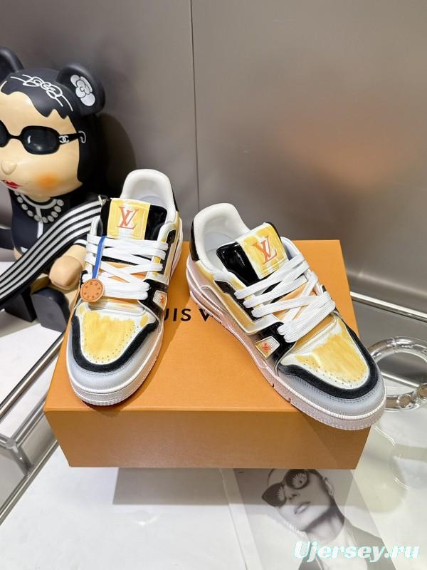 Louis Vuitton Trainer Basketball Series Crackle Glaze Process Sneakers - LY00490