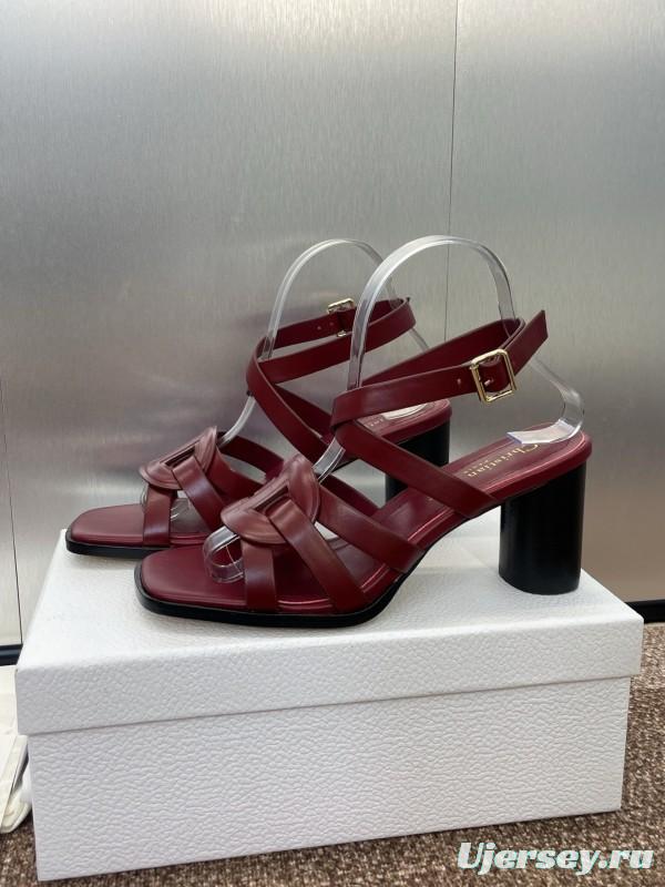 Dior D-Club Jelly Color Hollow Layered Cross Strap High Heel Women Shoes - KFY00290