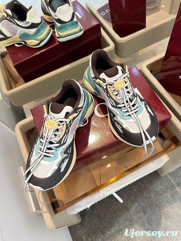 Gucci 2025/SS Series 2.0 Sneakers with Retro-Futuristic Design and Reflective Stripes - LY00460