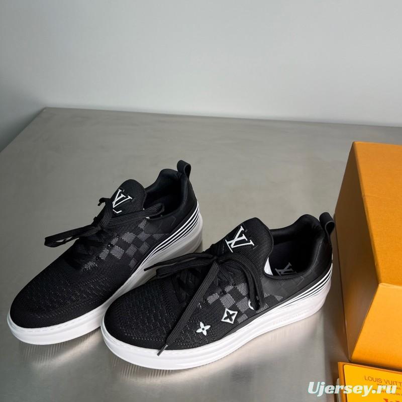 Louis Vuitton Beverly Hills Monogram Knit Sneakers with Imported IP Foam Sole - YC
