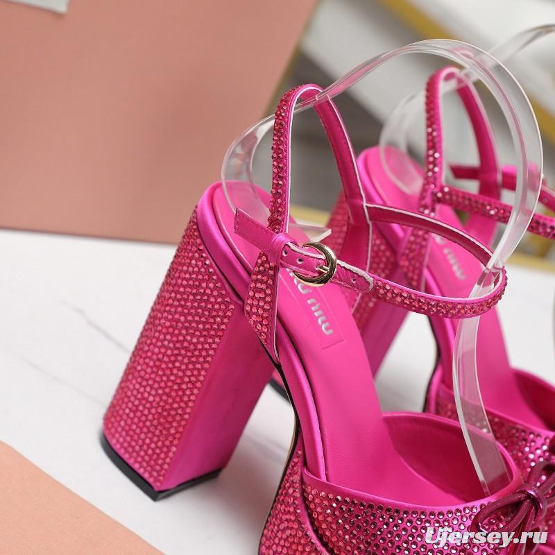 MIUMIU Bling Crystal Sandals with Swarovski Elements - KFY00340