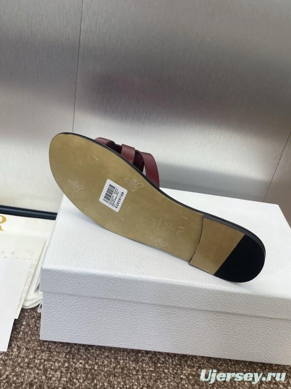 Dior D-Club Jelly Color Hollow Layered Cross Strap Women's Sandals - KFY00280