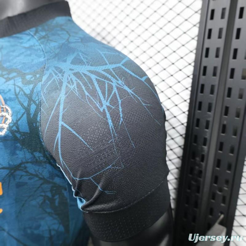 Player Version 25/26 Napoli Halloween Blue Jersey-Glow In Dark