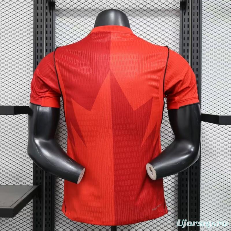 Player Version 2025 Canada Home Red Jersey