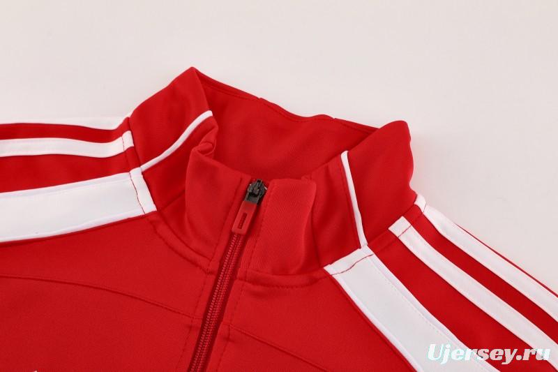 25/26 Bayern Munich Red Full Zipper Jacket+Long Pants