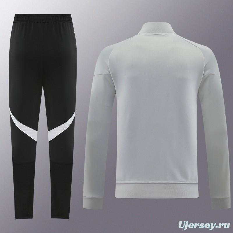 2025 Adidas Grey Full Zipper Jacket+Long Pants