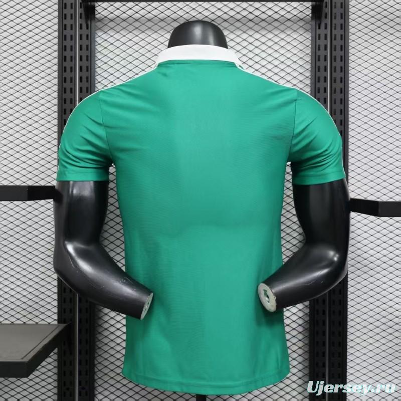 Player Version 2026 Mexico Retro Home Green with White Collar Jersey