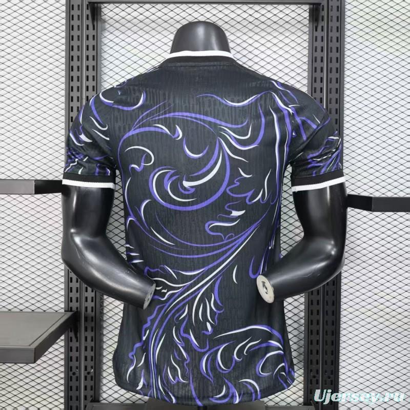 Player Version 2026 Argentina Third Black with Artistic Swirl Pattern Jersey