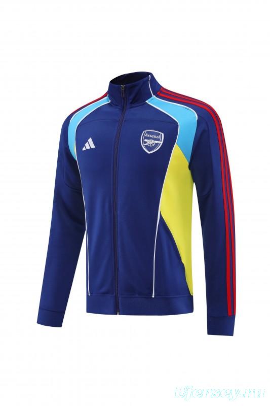 25/26 Arsenal FC Royal Blue Full zipper Jacket Tracksuit+ long pants