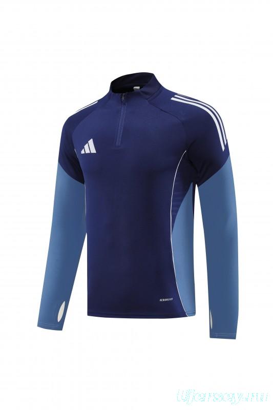 25/26  Adidas Navy Blue Full zipper Jacket Tracksuit+ long pants