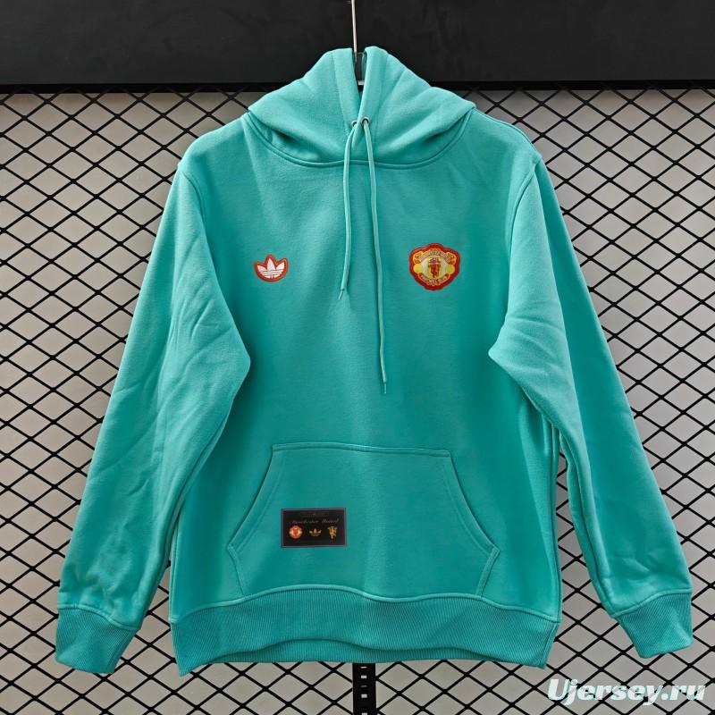 25/26 Manchester United Retro Embroidered Logo Hoodie 9 Colors