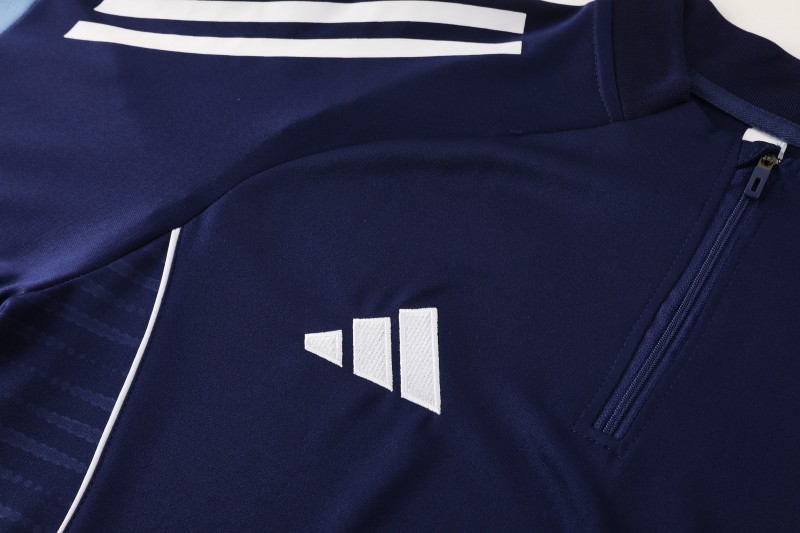25/26  Adidas Navy Blue Full zipper Jacket Tracksuit+ long pants