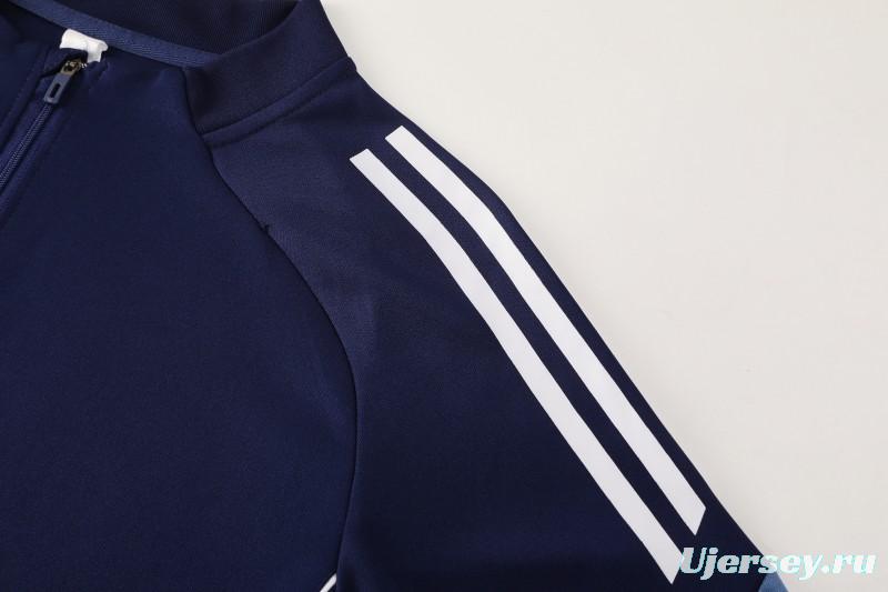 25/26  Adidas Navy Blue Full zipper Jacket Tracksuit+ long pants