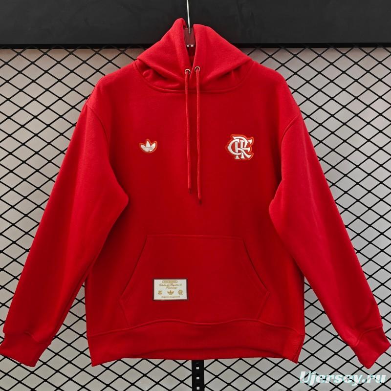 25/26 Flamengo Retro Embroidered Logo Hoodie 9 Colors