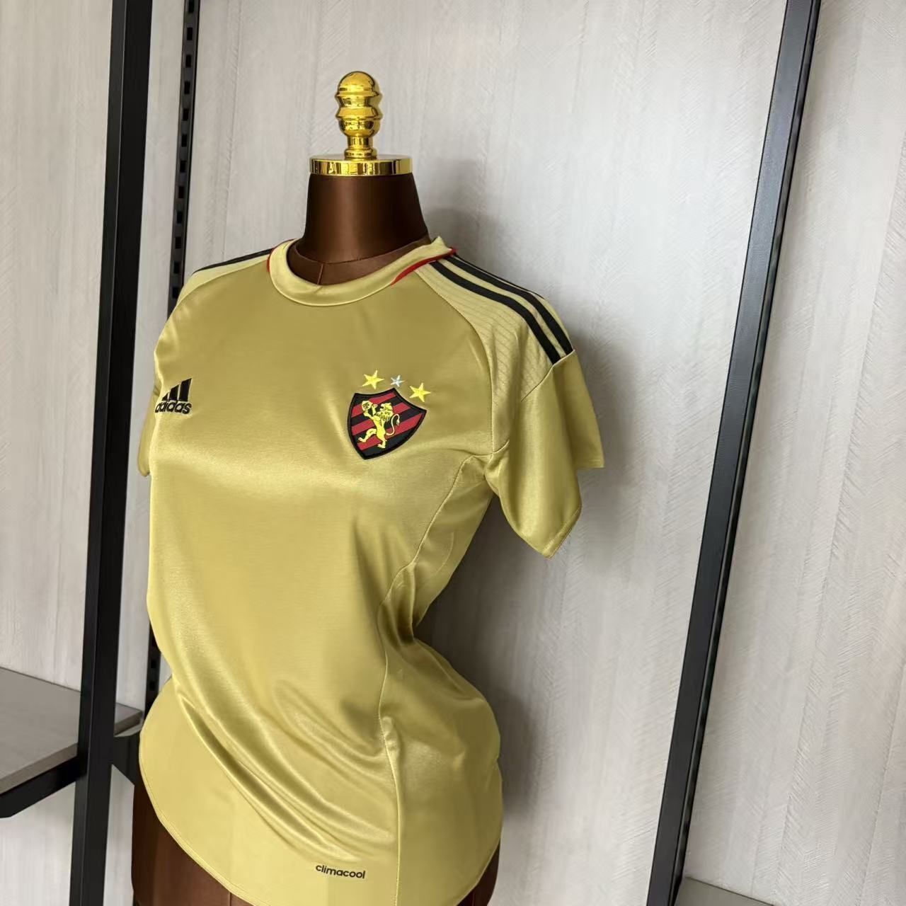 2016 Women Retro Recife Sports Gold Jersey