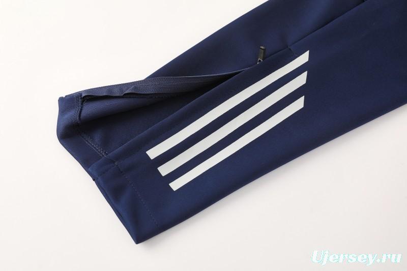 25/26 Arsenal  Navy Blue  Full zipper Jacket Tracksuit+ long pants