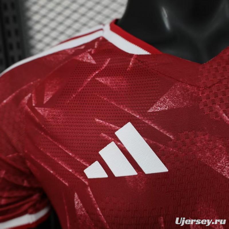 25/26 Player Version  Liverpool Home Red Abstract Pattern Jersey