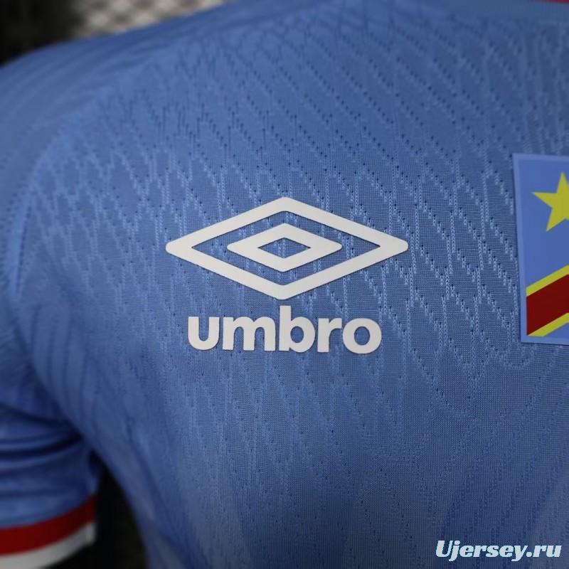 Player Version 2026 DR Congo Home Sky Blue Flame Jersey