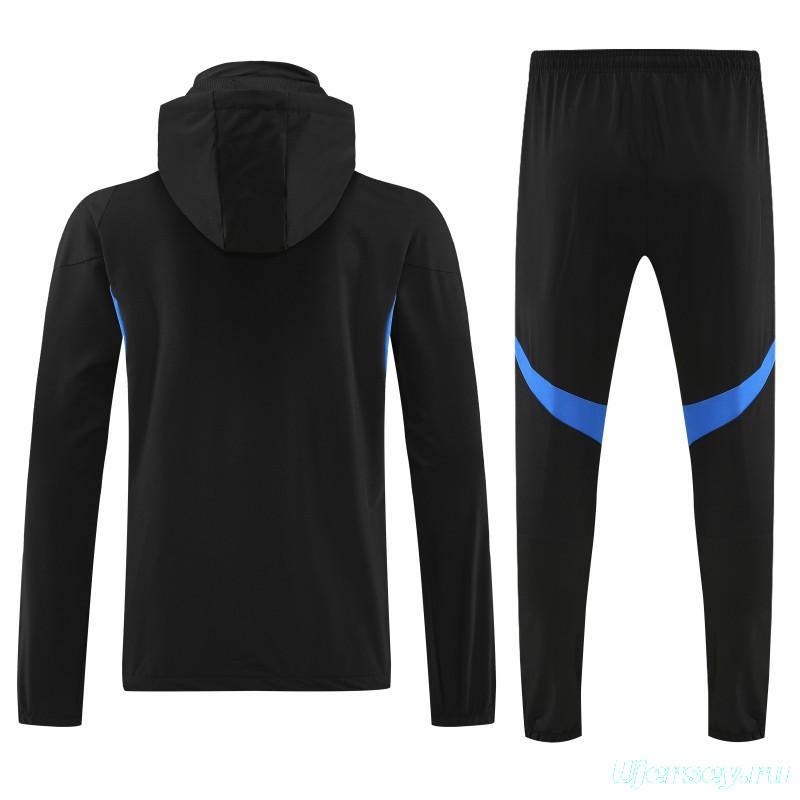 25/26 Manchester United Black Full zipper Jacket Tracksuit+ long pants