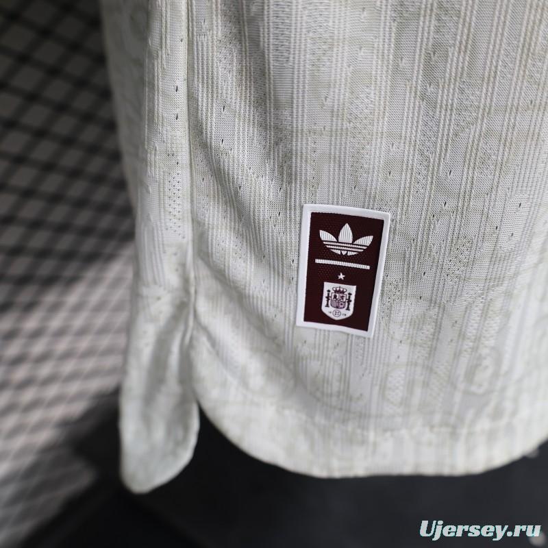 2026 Player Version  Spain Away Off-White Jersey