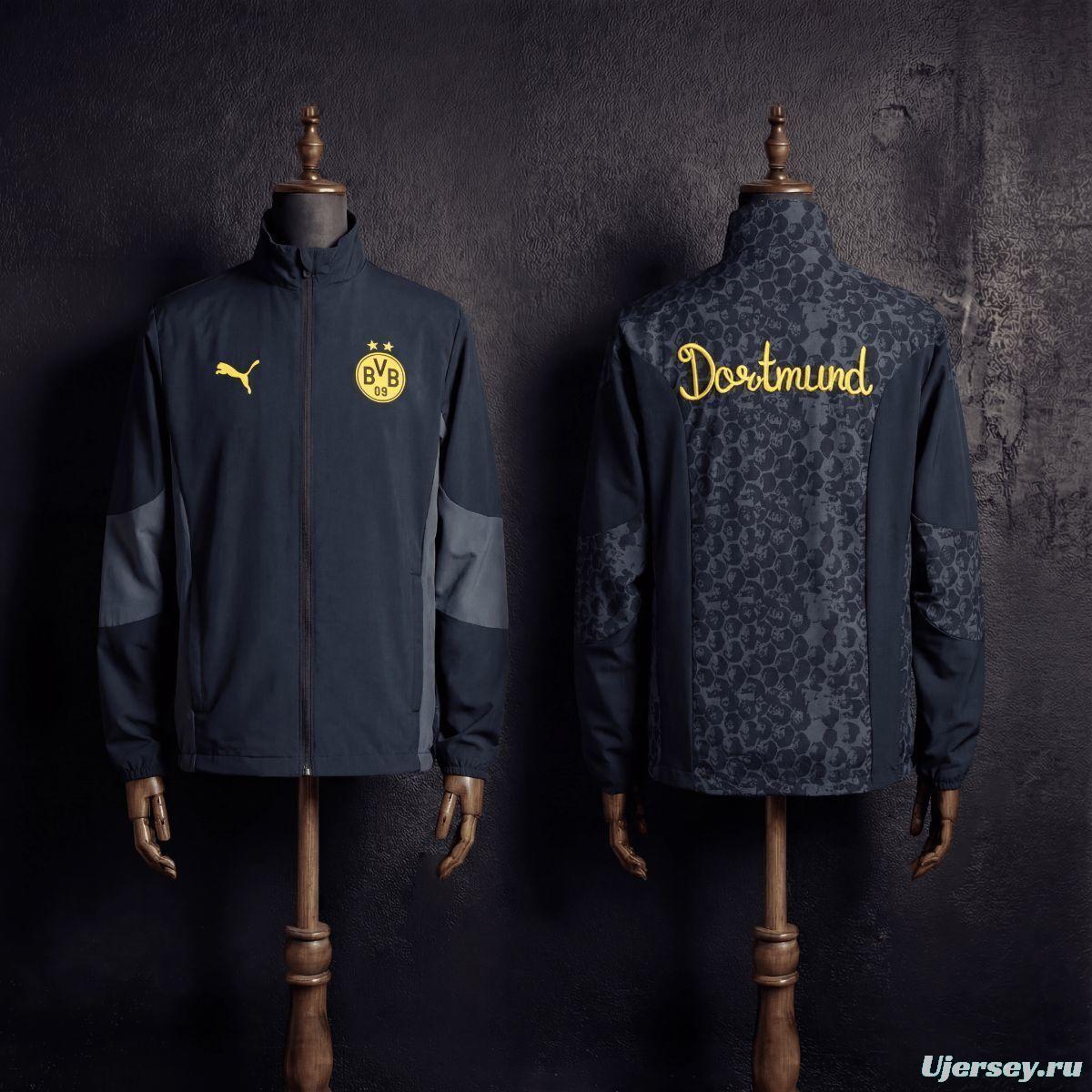 2026 Dortmund Black Reversible Jacket Windbreaker