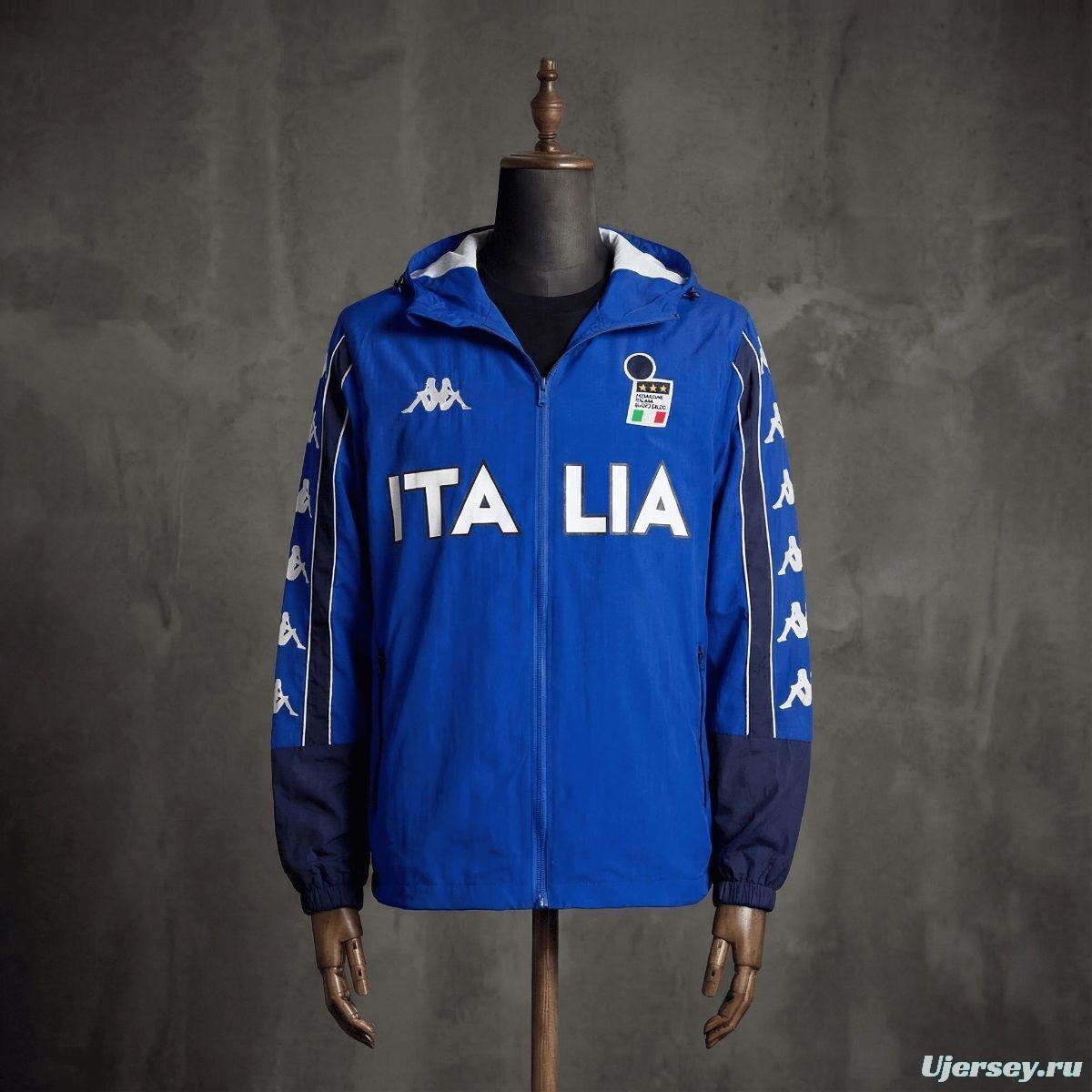 1998 Vintage Style Italy Blue Jacket Windbreaker