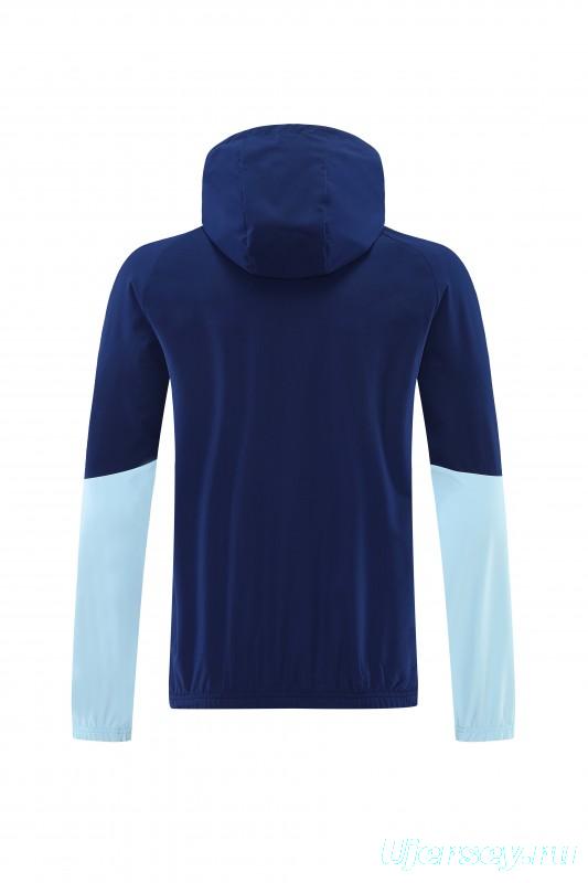 2026 Argentina Navy Blue Full Zipper Jacket + Long Pants