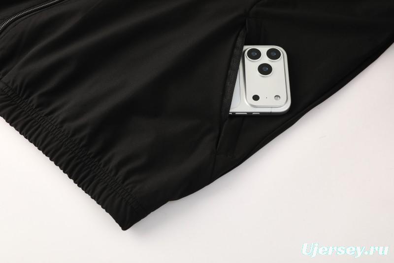 2026 Germany Hoodie Black Full Zipper Windbreaker + Long Pants