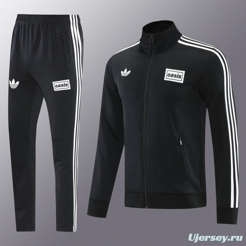 2026 Adidas Black Full Zipper Jacket + Long Pants