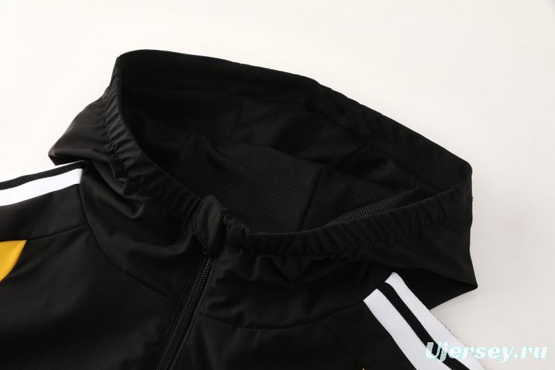 2026 Germany Hoodie Black Full Zipper Windbreaker + Long Pants