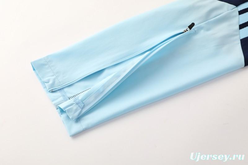 2026 Argentina Navy Blue Full Zipper Jacket + Long Pants