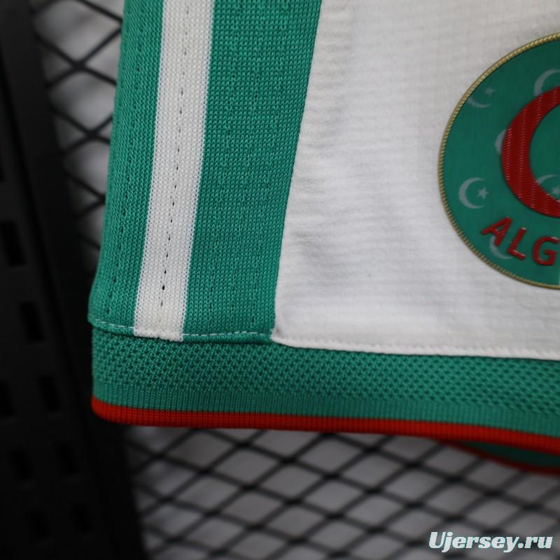 2026 Player Version Algeria White with Green Stripes Shorts
