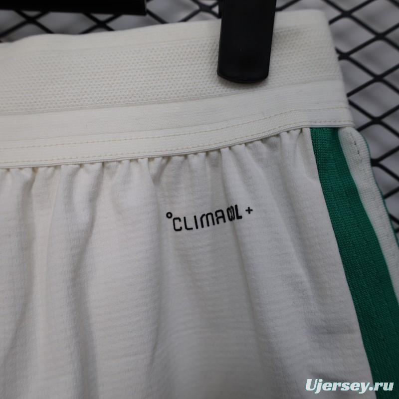 2026 Player Version Algeria White with Green Stripes Shorts