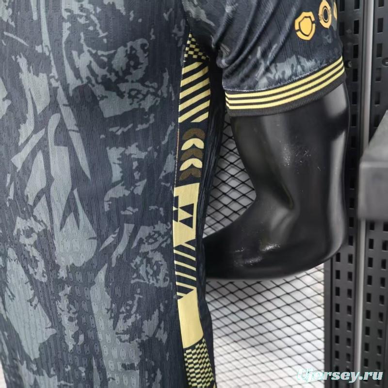 2026 Player Version Portugal Dark Grey with Abstract Graphic Pattern Jersey