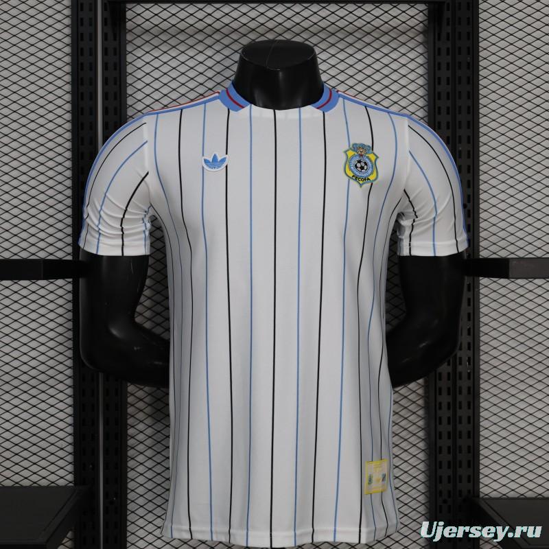 2026 Player Version DR Congo White with Black and Blue Pinstripes Jersey
