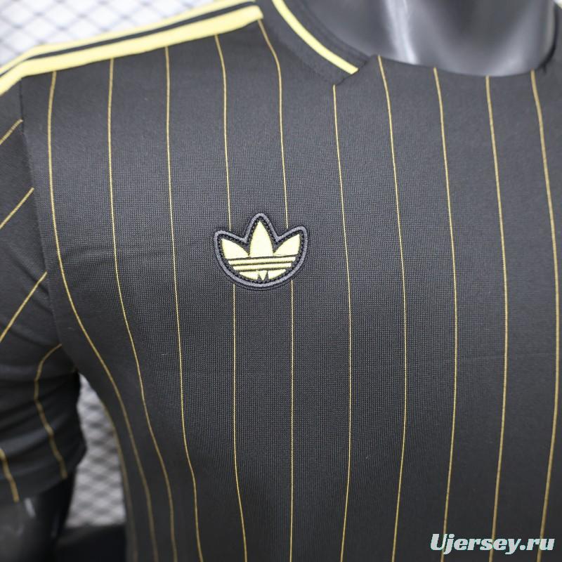 2026 Player Version Mexico Black with Gold Pinstripes Jersey