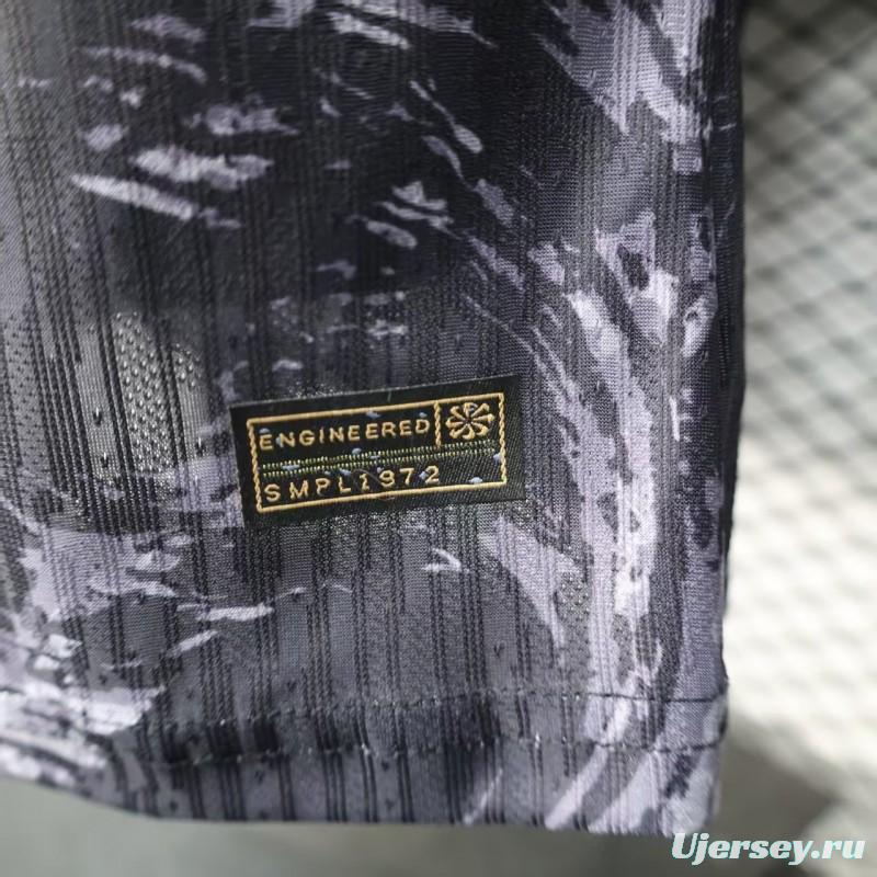 Player Version 2026 England Dark Navy with Lion Brushstroke Pattern Jersey