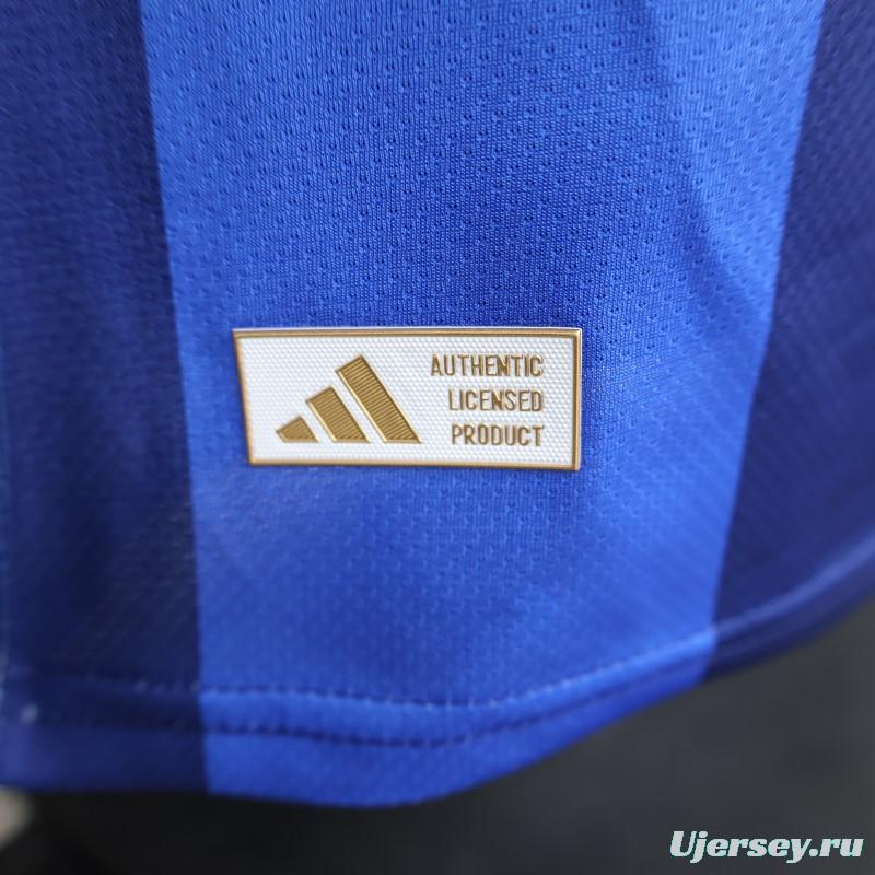 2026 Player Version Italy Blue with Tonal Vertical Stripes Jersey