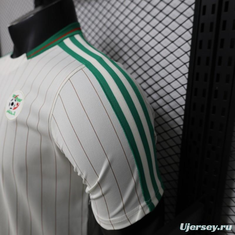 2026 Player Version Algeria White with Green Pinstripes Jersey