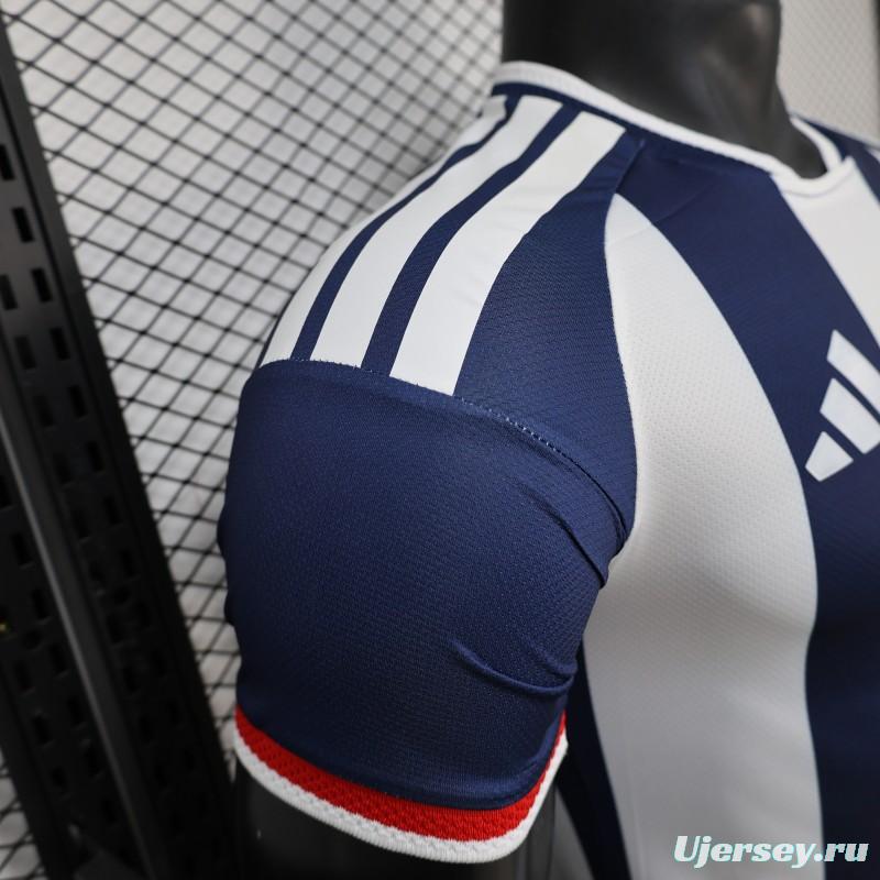 Player Version 2027 Scotland Away White/Navy Vertical Stripes Jersey