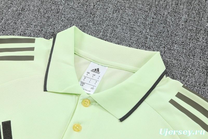 26/27 Real Madrid Light Green  Polo Training Shirt + Long Pants Tracksuit