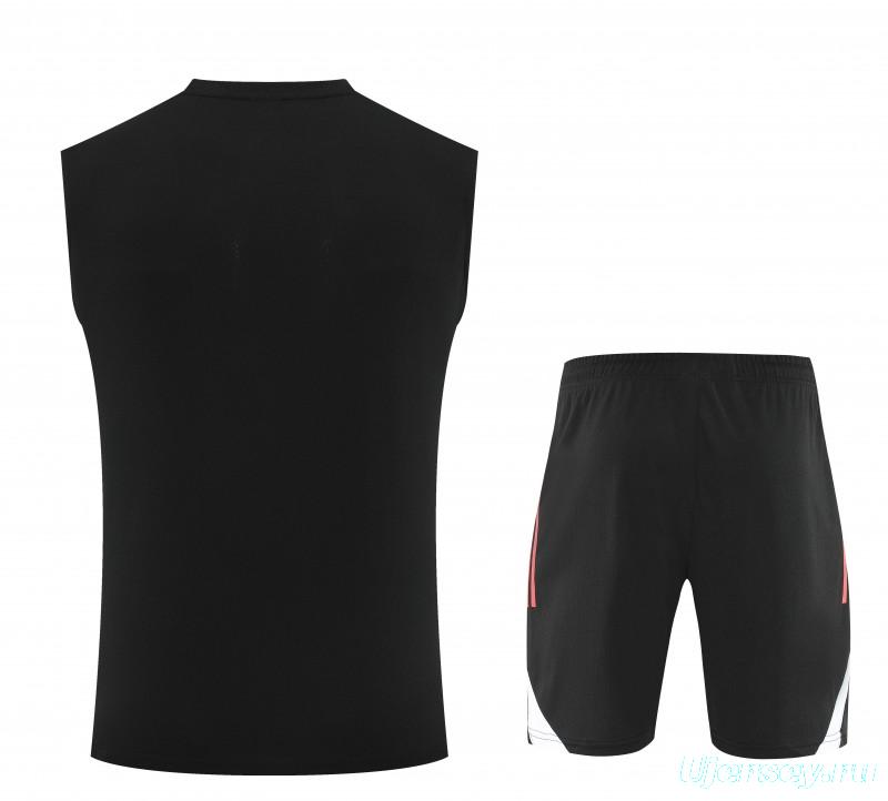 26/27 Liverpool Black Sleeveless Training Vest +Shorts Set