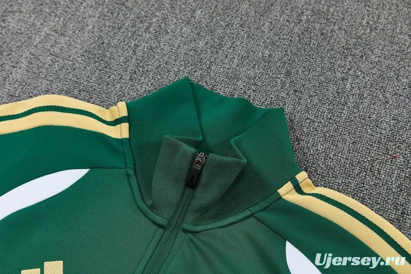 26/27 Italy Green Full Zipper  Jacket Tracksuit + Long Pants