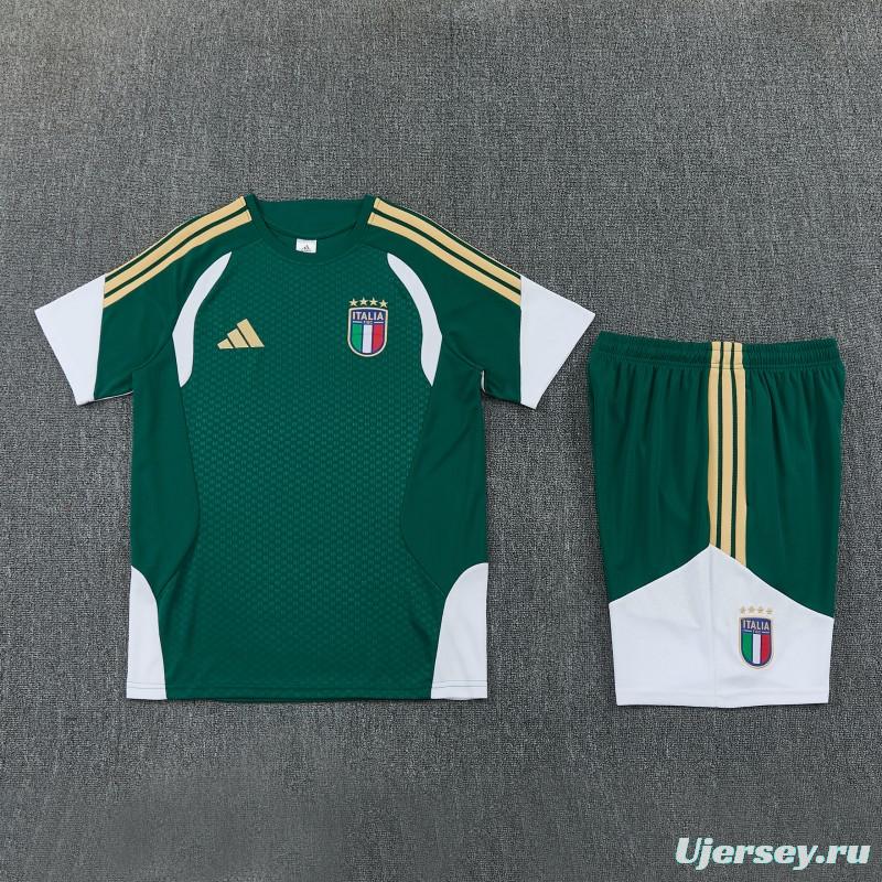 26/27 Italy Green Short Sleeve+Soccer Shorts