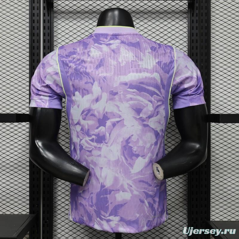 Player Version 2027 South Korea Away Purple Floral Jersey