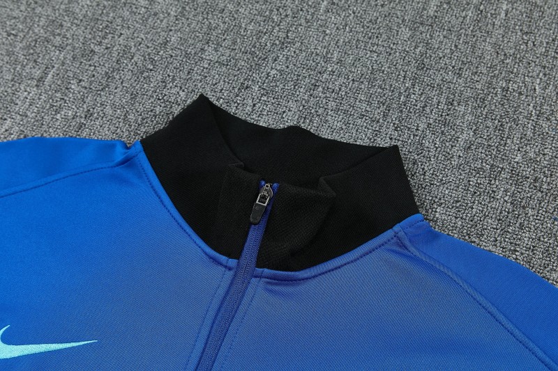 26/27 Inter Milan Blue Full Zipper Jacket Tracksuit + Black Long Pants
